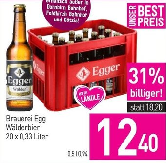 Sutterlüty Brauerei Egg Wälderbier 20 x 0,33 Liter Angebot