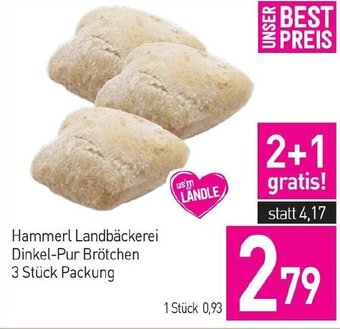 Sutterlüty Hammerl Landbäckerei Dinkel-Pur Brötchen 3 Stück Packung Angebot