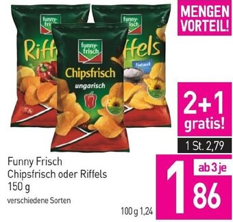 Sutterlüty Funny Frisch Chipsfrisch oder Riffels 150 g Angebot