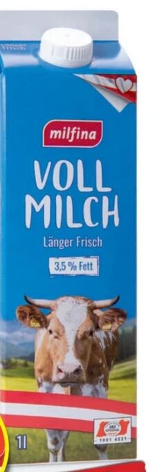 Hofer Längerfrische vollmilch Angebot