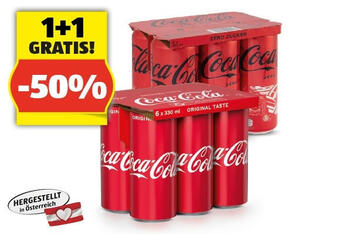 Hofer Coca cola limonaden, 6 x 330 ml Angebot