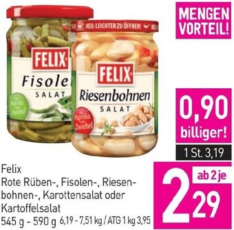 Sutterlüty Felix Rote Rüben-, Fisolen-, Riesen-bohnen-, Karottensalat oder Kartoffelsalat 545-590 g Angebot
