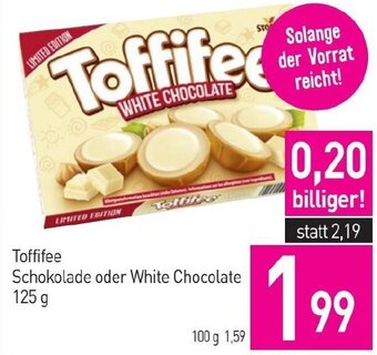 Sutterlüty Toffifee Schokolade oder White Chocolate 125 g Angebot