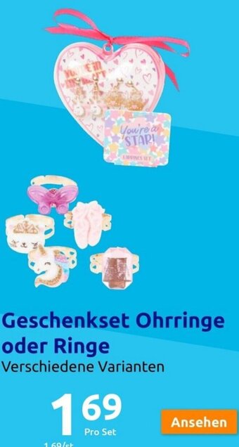 Action Geschenkset Ohrringe oder Ringe Angebot
