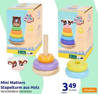 Action Mini Matters Stapelturm aus Holz Angebot