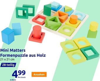 Action Mini Matters Formenpuzzle aus Holz 21 x 21 cm Angebot