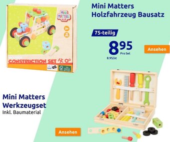 Action Mini Matters Werkzeugset, Mini Matters Holzfahrzeug Bausatz Angebot