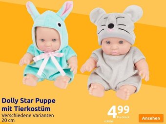 Action Dolly Star Puppe mit Tierkostüm 20 cm Angebot