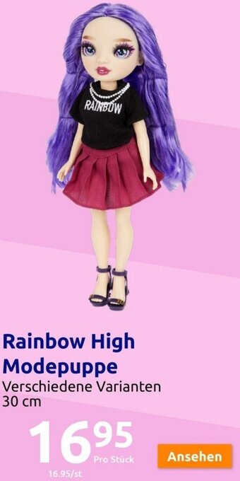 Action Rainbow High Modepuppe Verschiedene Varianten 30 cm Angebot
