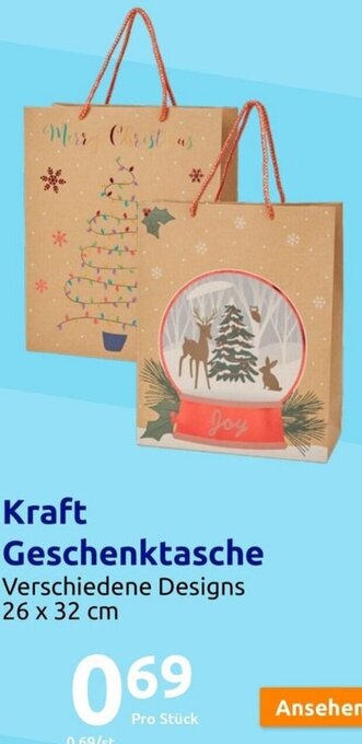 Action Kraft Geschenktasche 26 x 32 cm Angebot