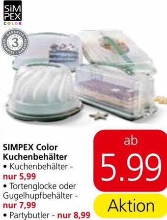 Eurospar SIMPEX Color Kuchenbehälter Angebot