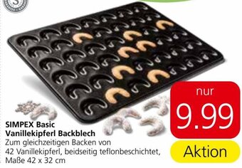 Eurospar SIMPEX Basic Vanillekipferl Backblech Angebot