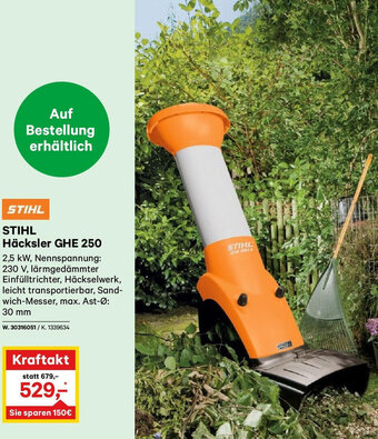 Lagerhaus STIHL Häcksler GHE 250 Angebot