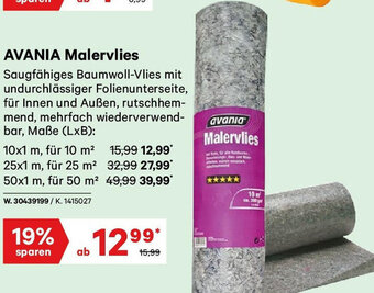 Lagerhaus AVANIA Malervlies Angebot