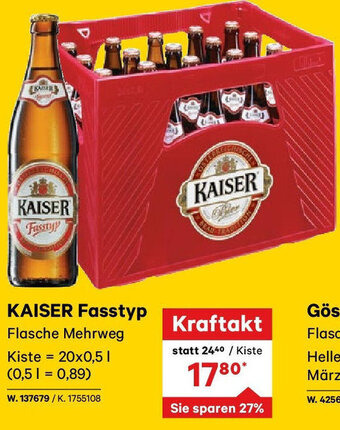 Lagerhaus KAISER Fasstyp Angebot