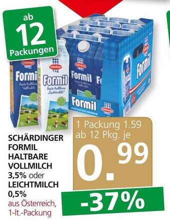 SPAR Gourmet SCHÄRDINGER FORMIL HALTBARE VOLLMILCH 3,5% oder LEICHTMILCH 0,5% aus Österreich, 1-It.-Packung Angebot