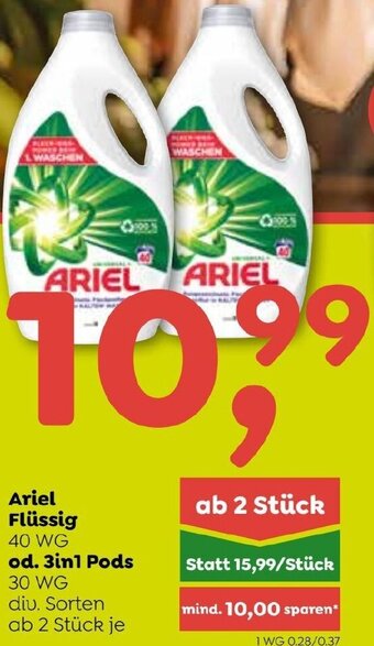 ADEG Ariel Flüssig 40 WG od. 3in1 Pods 30 WG Angebot