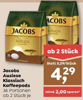 ADEG Jacobs Auslese Klassisch Kaffeepads Angebot