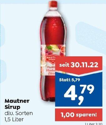 ADEG Mautner Sirup div. Sorten 1,5 Liter Angebot