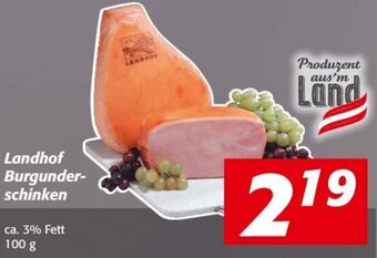 Nah&Frisch Landhof Burgunder-schinken ca. 3% Fett 100 g Angebot