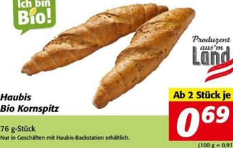 Nah&Frisch Haubis Bio Kornspitz 76 g-Stück Angebot