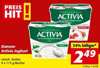 Nah&Frisch Danone Activia Joghurt versch. Sorten 4 x 115 g-Becher Angebot