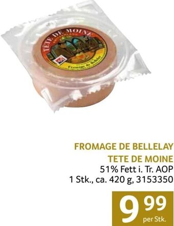 Transgourmet FROMAGE DE BELLELAY TETE DE MOINE per Stk. Angebot