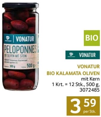 Transgourmet VONATUR BIO KALAMATA OLIVEN per Stk. Angebot