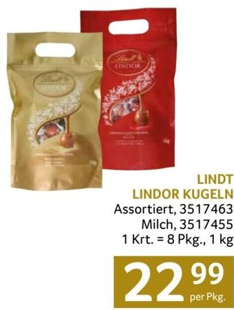 Transgourmet LINDT LINDOR KUGELN per Pkg. Angebot