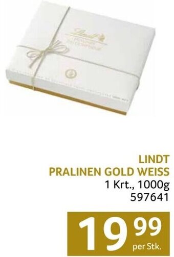 Transgourmet LINDT PRALINEN GOLD WEISS per Stk. Angebot