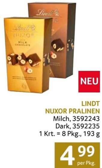 Transgourmet LINDT NUXOR PRALINEN per Pkg. Angebot