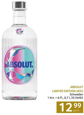 Transgourmet ABSOLUT LIMITED EDITION 2022 Schweden per Fl. Angebot
