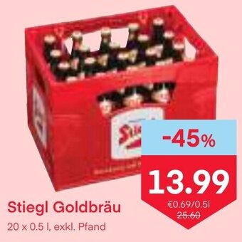MPreis Stiegl Goldbräu 20 x 0.5 l Angebot