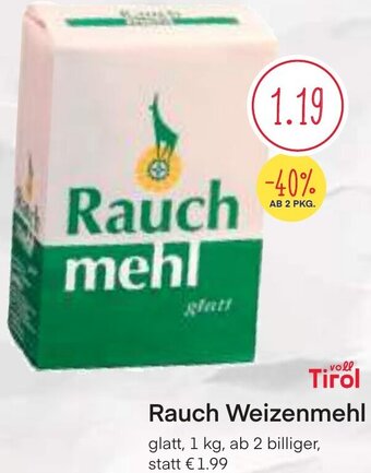 MPreis Rauch Weizenmehl glatt, 1 kg Angebot