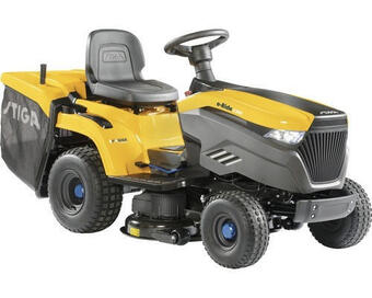 Hornbach Akku-rasentraktor stiga e-ride c 300, heckauswurf, inkl. akku und mulchkit Angebot