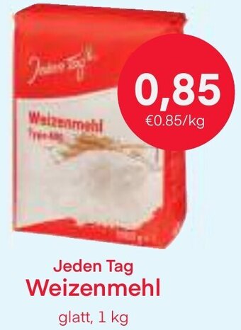MPreis Jeden Tag Weizenmehl glatt, 1 kg Angebot