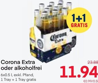 MPreis Corona Extra oder alkoholfrei 6x0.5 I Angebot