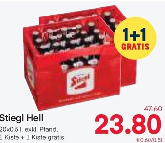 MPreis Stiegl Hell 20x0.5 I Angebot