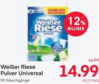 MPreis Weißer Riese Pulver Universal 90 Waschgänge Angebot
