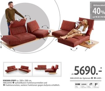 Polstermöbel Fischer ECKSOFA STOFF ca. 288 x 288 cm Angebot