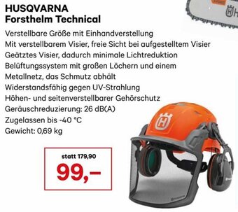 Lagerhaus Graz Land HUSQVARNA Forsthelm Technical Angebot