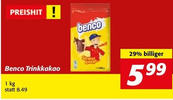 Strasser Markt Benco Trinkkakao 1 kg Angebot