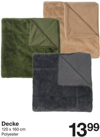 Zeeman Decke 120 x 160 cm Polyester Angebot