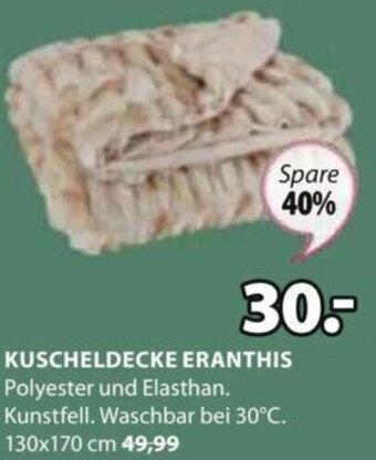 JYSK KUSCHELDECKE ERANTHIS 130x170 cm Angebot