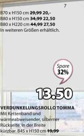 JYSK VERDUNKELUNGSROLLO TOMMA Angebot