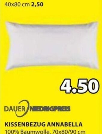 JYSK KISSENBEZUG ANNABELLA 100% Baumwolle. 70x80/90 cm Angebot