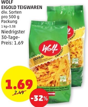 PENNY WOLF EIGOLD TEIGWAREN Angebot