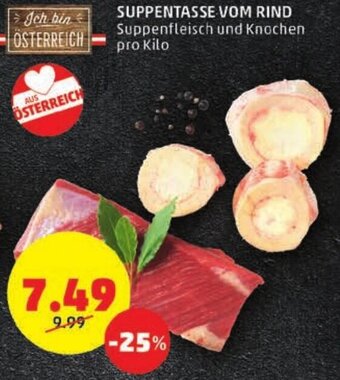 PENNY SUPPENTASSE VOM RIND Suppenfleisch und Knochen pro Kilo Angebot