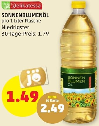 PENNY SONNENBLUMENÖL pro 1 Liter Flasche Angebot