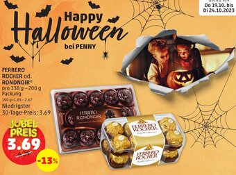 PENNY FERRERO ROCHER od. RONDNOIR pro 138 g - 200 g Packung Angebot